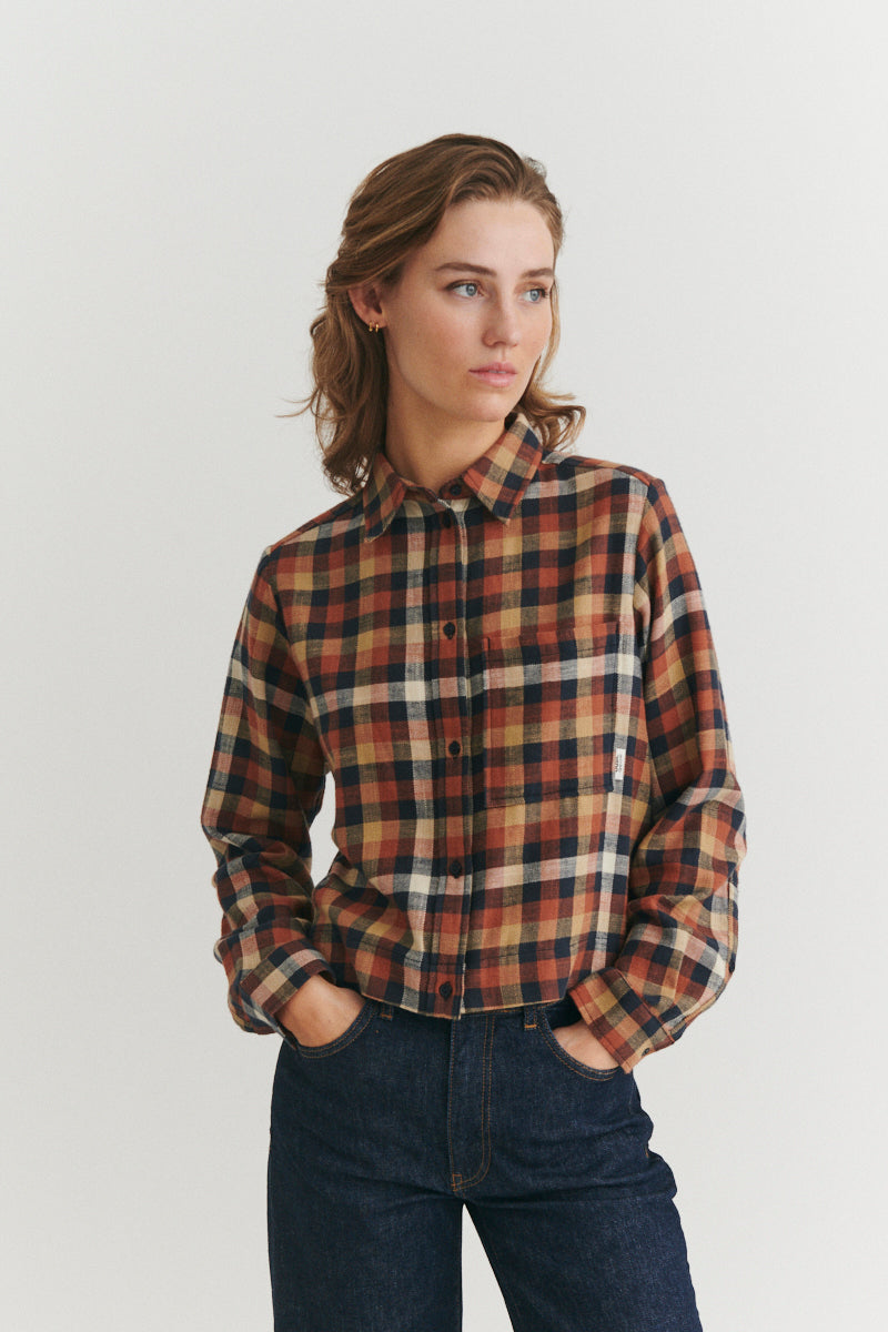 Basic Apparel Nalli Shirt Skjorter 915 Skycaptain / Tortoise shell